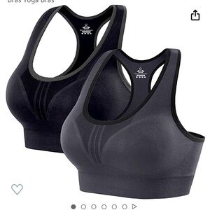 Heathyoga High Impact Racerback Sports Bra with removable padding. Size M
